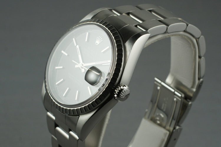 2002 Rolex DateJust 16220 Black Dial