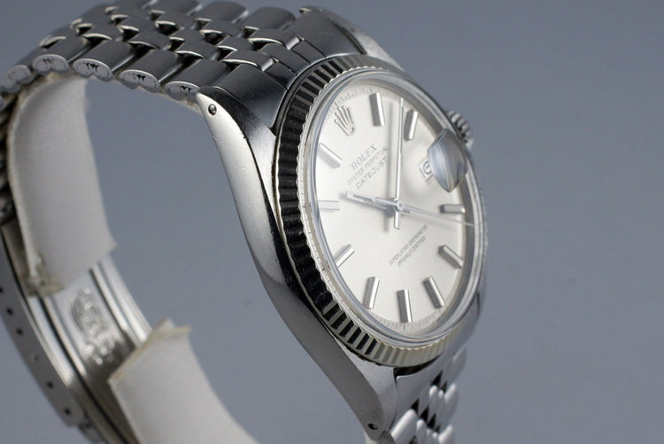1972 Rolex Datejust 1601 Silver Non-Luminous Dial