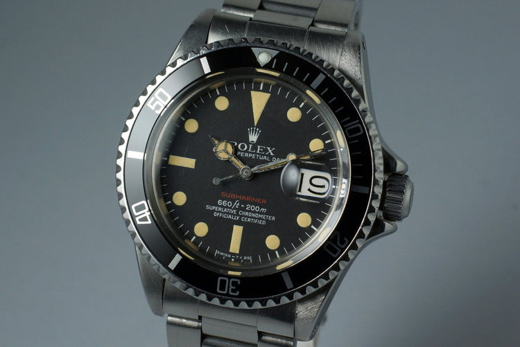 1969 Rolex Red Submariner 1680 Mark V Dial