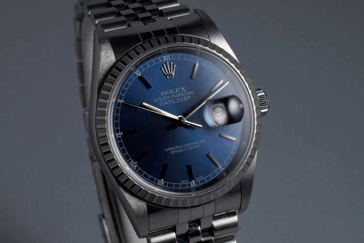 2003 Rolex DateJust 16220 Blue Dial