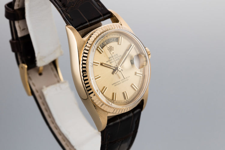 1970 Rolex 18K YG Day-Date 1803 "Wide Boy"