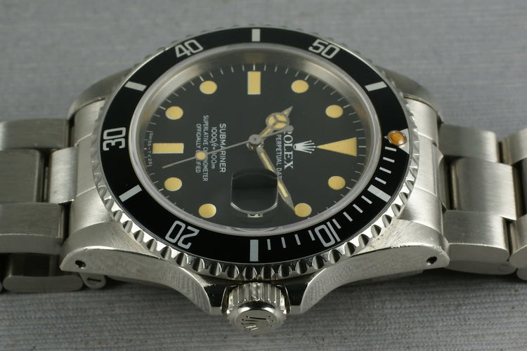 Rolex Submariner 16800 Amazing Orange Lume