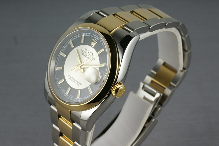 Rolex Datejust 18K and Steel 116203 Tuxedo Dial