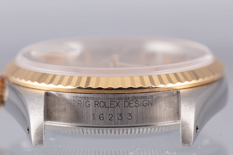 1993 Rolex Two-Tone DateJust 16233 Gold Dial