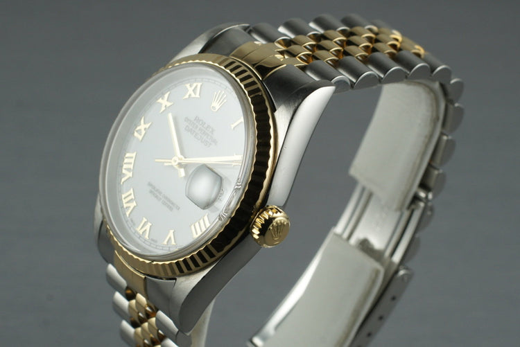 2000 Rolex 18K/SS DateJust 16233 with Box and Papers