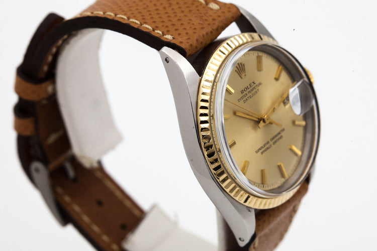 1971 Rolex SS/YG DateJust 1601 Champagne Dial
