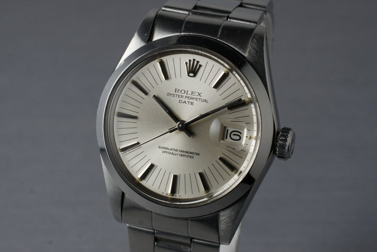 1972 Rolex Date 1500 Uncommon Silver Dial