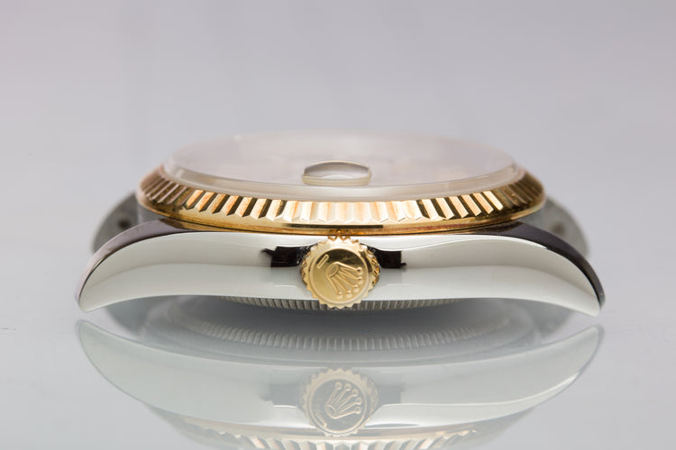 2005 Rolex 18k/St Datejust 116233 Champagne Stick Dial Box And Papers