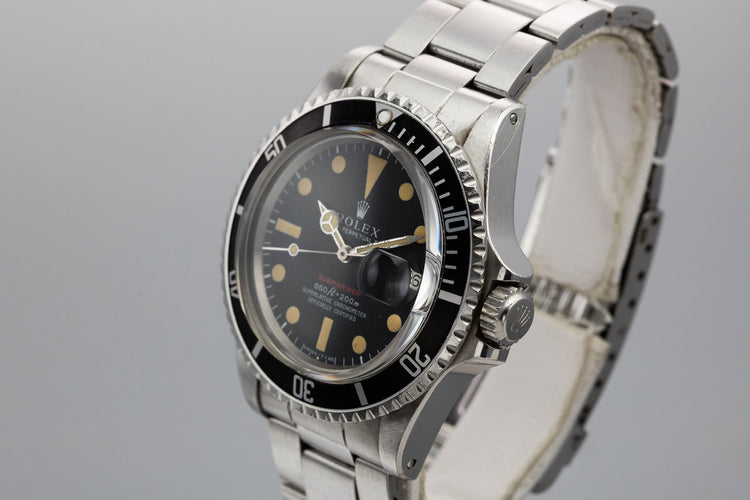 1970 Rolex Red Submariner 1680 with MK IV Dial