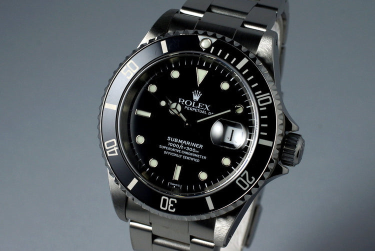 1999 Rolex Submariner 16610 with RSC Papers