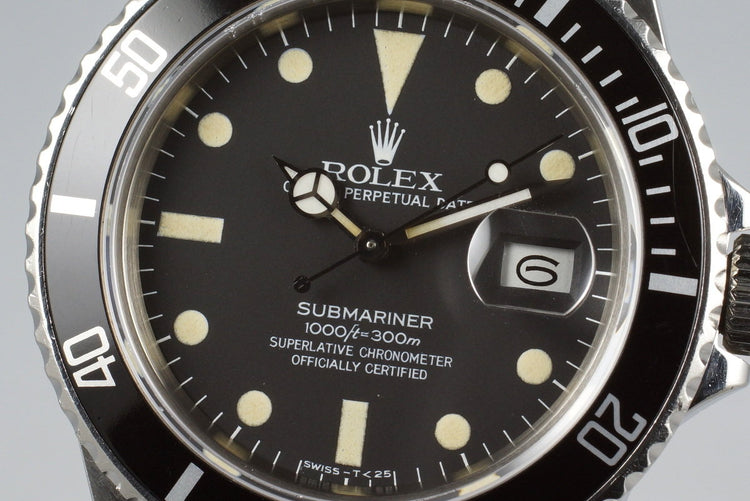 1981 Rolex Submariner 16800 with RSC Papers