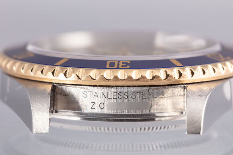 2006 Rolex Two-Tone Submariner 16613 T with Silver Serti Dial