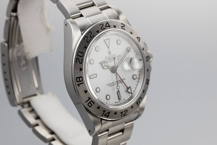 1995 Rolex Explorer II 16570 White Dial