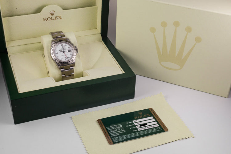 2009 Rolex Explorer II 16570 White Dial with Box and Papers and 3186 Movement