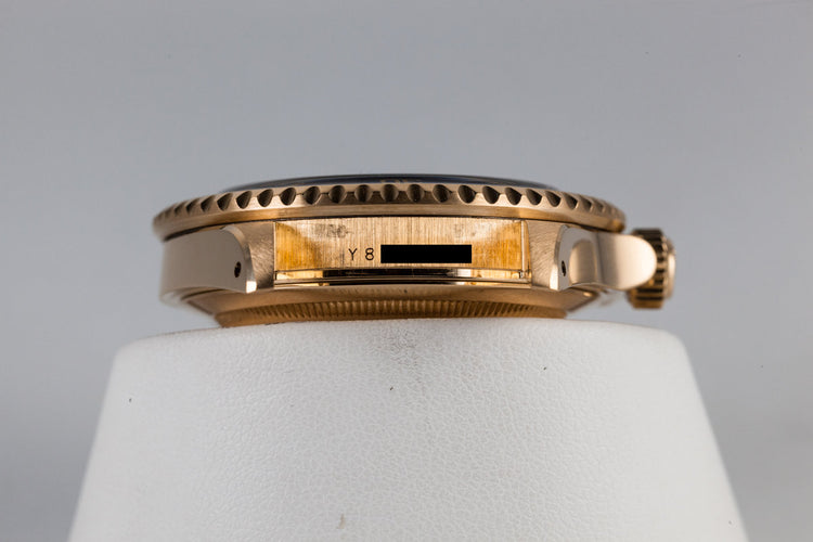 2002 Rolex 18K YG Submariner 16618 Blue Dial