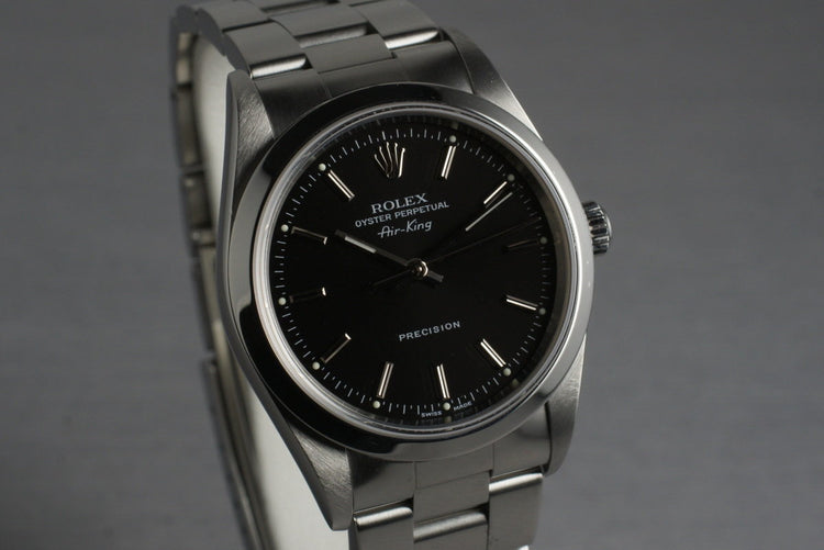 2000 Rolex Air-King 14000M with Black Dial
