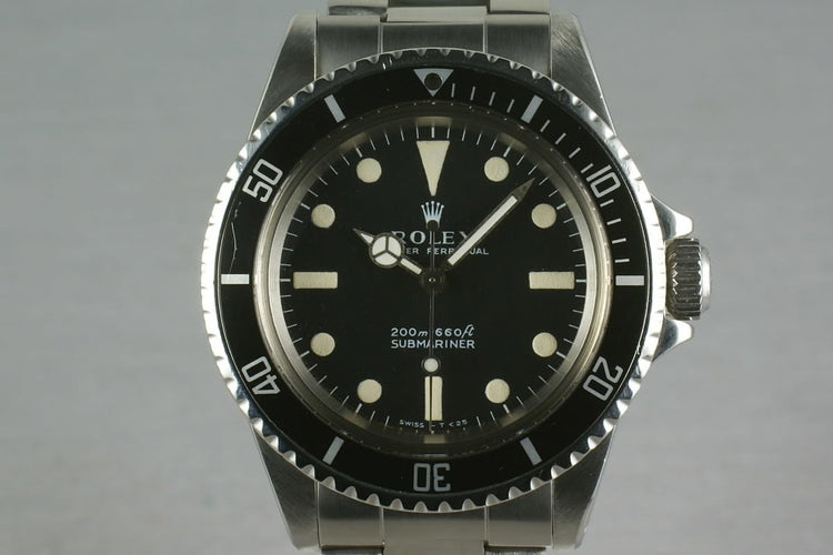 Rolex Submariner Dial 5513 Meters First with box and papers