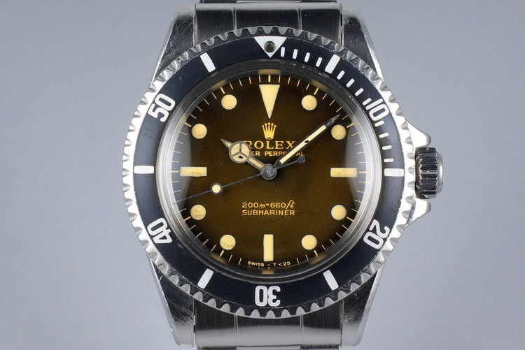 1965 Rolex Submariner 5513 Tropical Glossy Gilt Dial