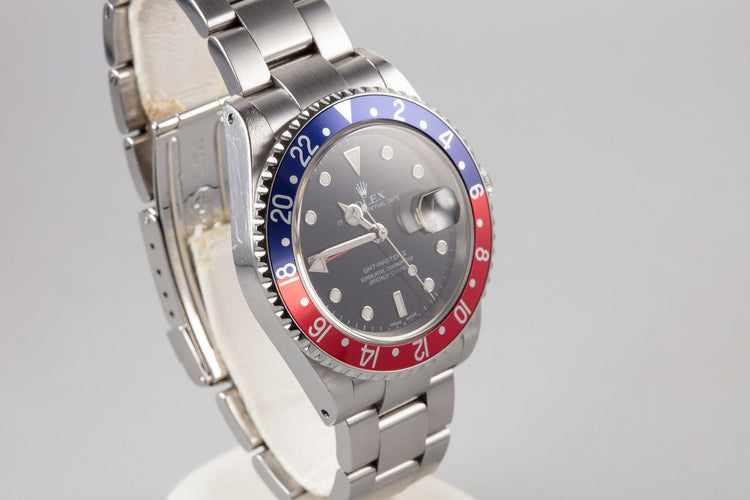 2002 Rolex GMT-Master II 16710 "Pepsi" Bezel
