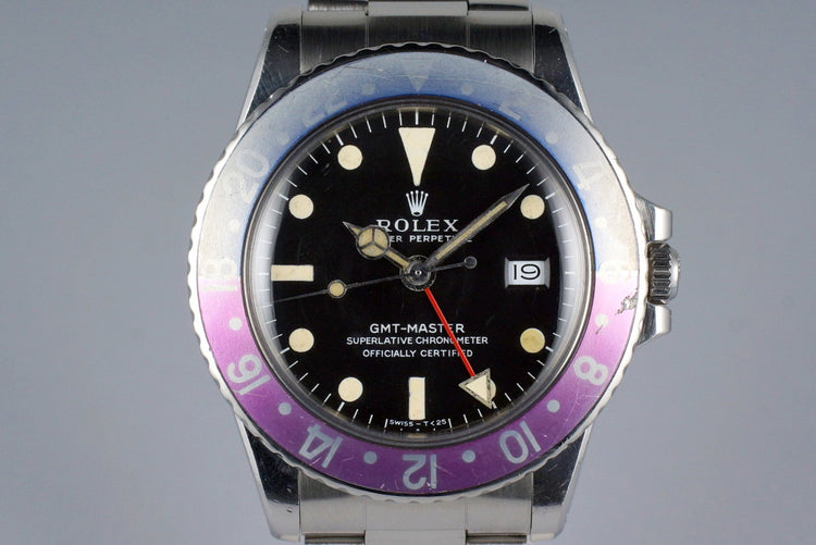 1971 Rolex GMT 1675 Mark I Dial and Fuchsia Insert