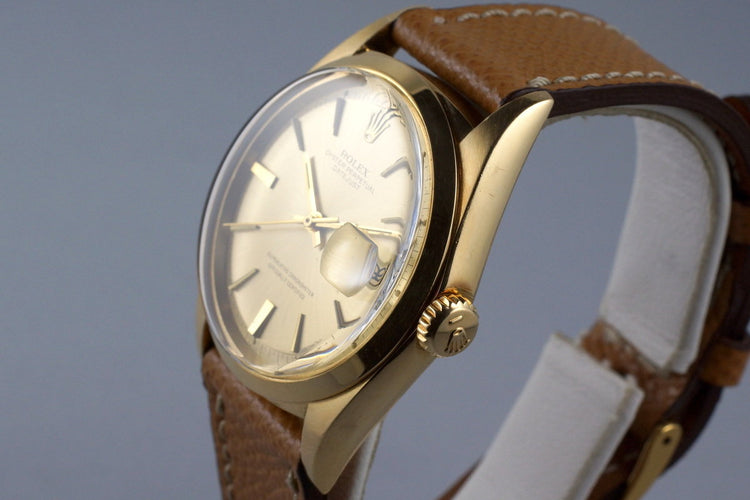 1967 Rolex YG DateJust 1600 with Papers