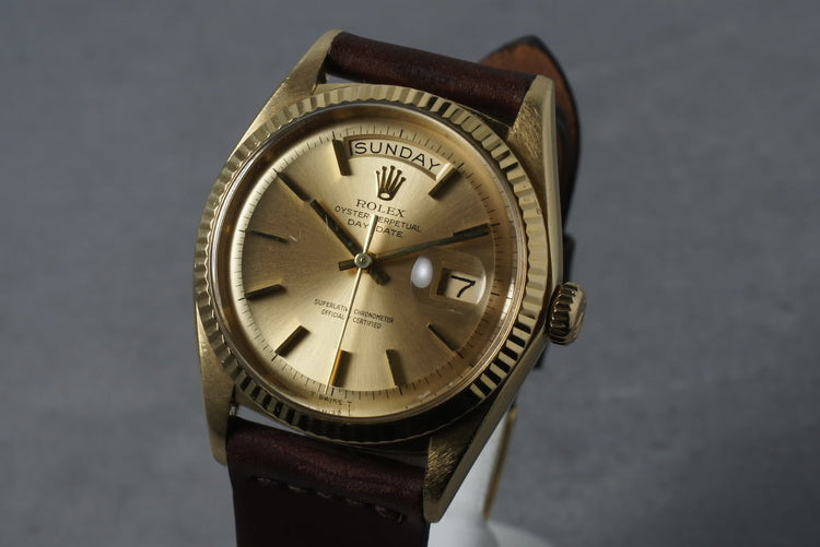 1967 Rolex 18K YG Day Date 1803 with Box and Papers