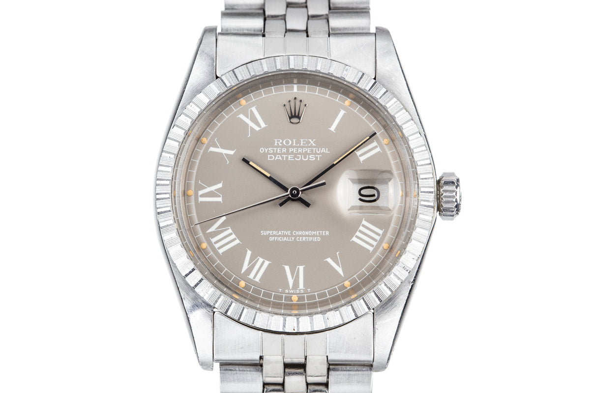 HQ Milton 1973 Rolex DateJust 1603 with Grey Large Roman Numeral
