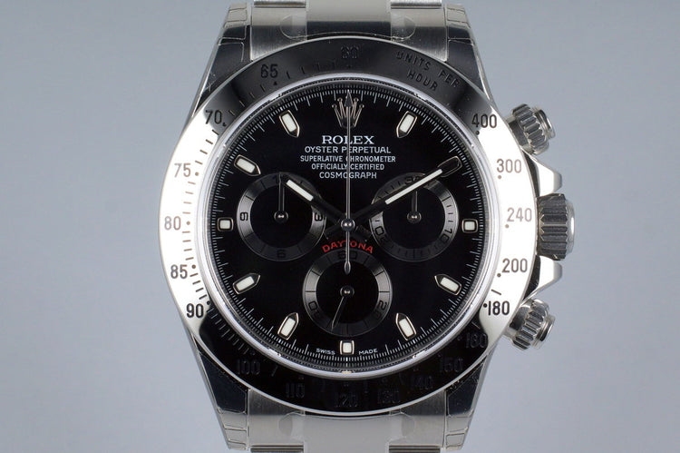 2015 Rolex Daytona 116520 Black Dial with Box and Papers MINT