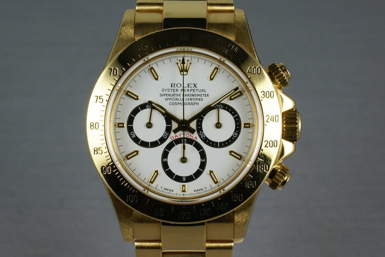 Rolex 18K Zenith Daytona Ref: 16528 “white dial”