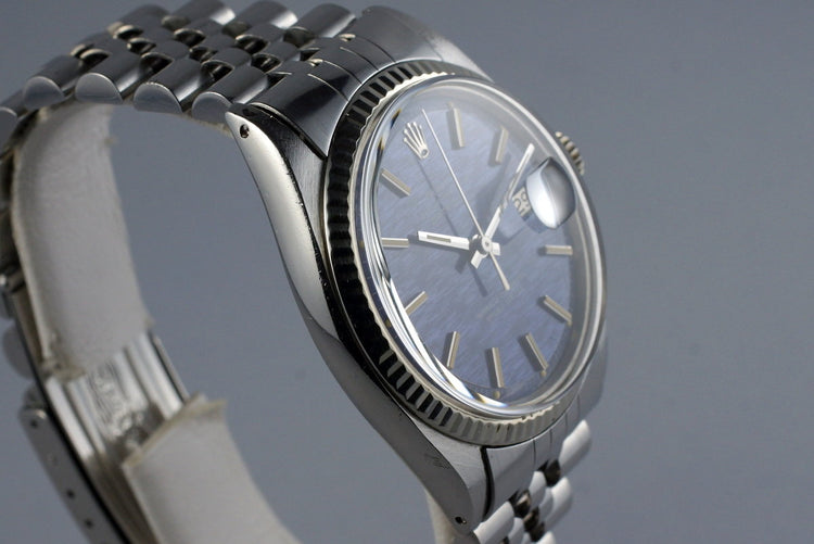 1971 Rolex DateJust 1601 Blue Mosaic Dial