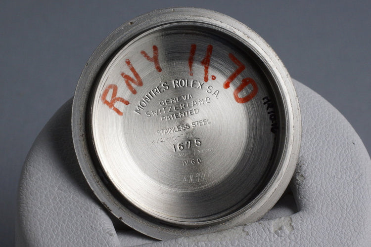 1960 Rolex GMT 1675 PCG Gilt Chapter Ring