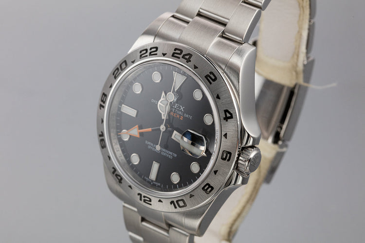 2010 Rolex Explorer II 216570 Black Dial with Box and Papers