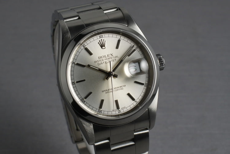 2005 Rolex Stainless Steel Datejust Ref: 16200 with Papers