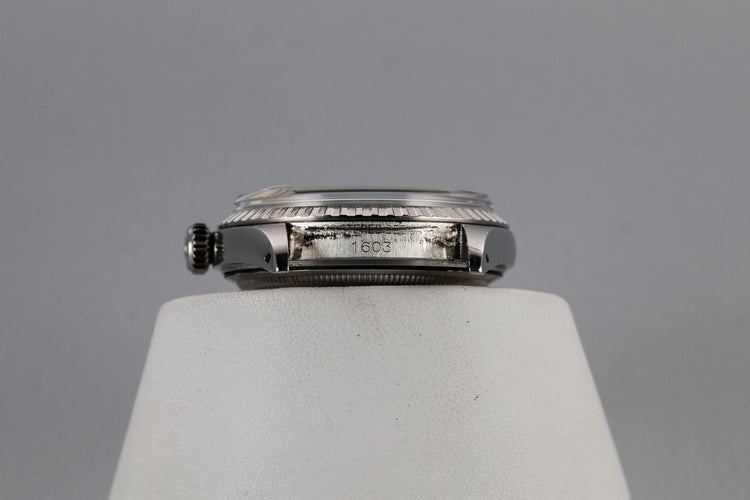 1968 Rolex DateJust 1603 with No Lume Silver Dial