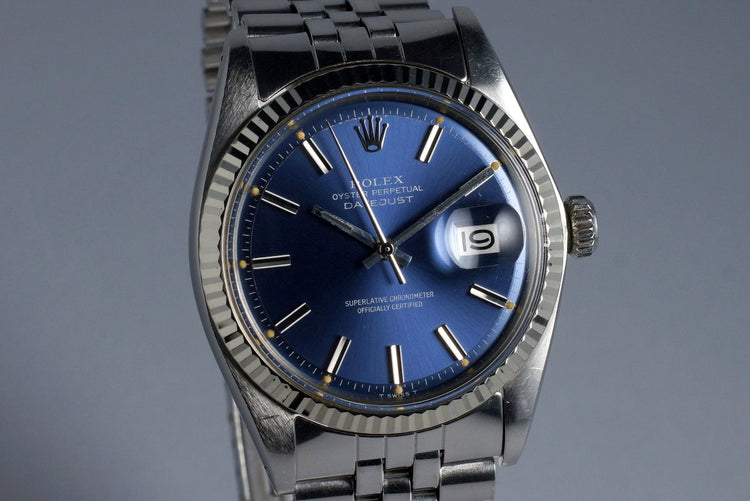 1972 Rolex Datejust 1601 Blue Dial