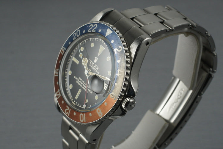 1960 Rolex GMT 1675 PCG with Glossy Gilt Chapter Ring Dial