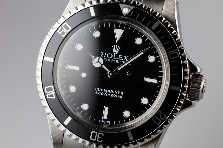 1966 Rolex Submariner 5513 with "SWISS" Only Luminova Service Dial