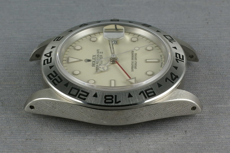 Rolex Explorer II 16550 Cream Rail Dial with service papers