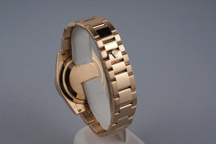 2000 Rolex Rose Gold Day-Date 118205 Brown Wave Dial with Box and Papers