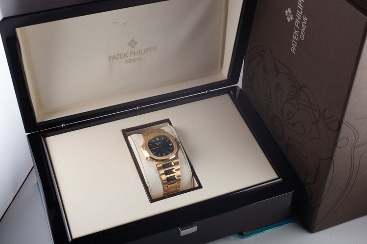 1992 18L YG Patek Phlippe Nautilus 3800/1 with Box and Extract from the Archives