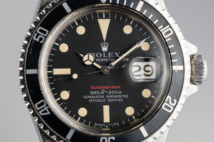 1970 Rolex Red Submariner 1680 MK IV with Box and Papers