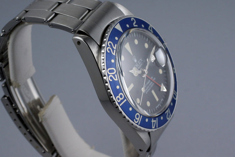 1975 Rolex GMT 1675 Radial Dial with Blueberry Insert
