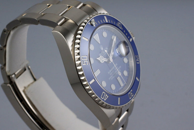 2016 Rolex WG Blue Submariner 116619 with Box and Papers