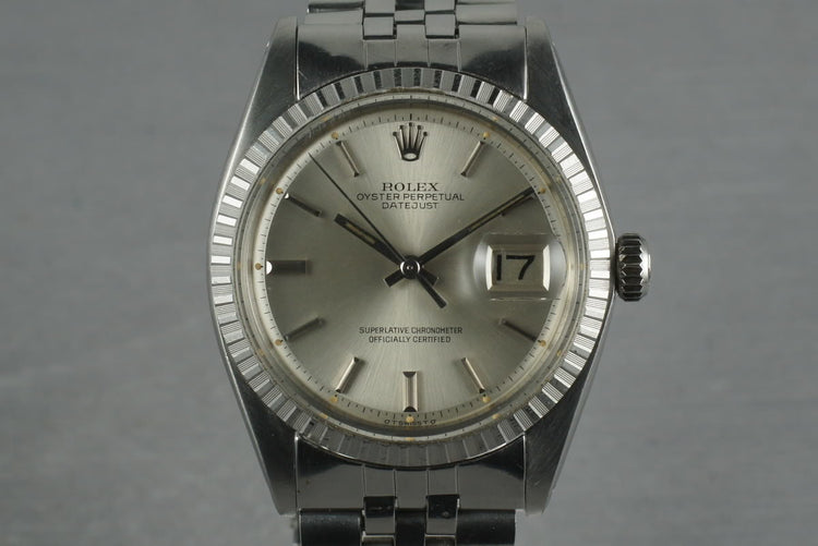 Rolex Stainless Steel Datejust 1603 Silver Dial