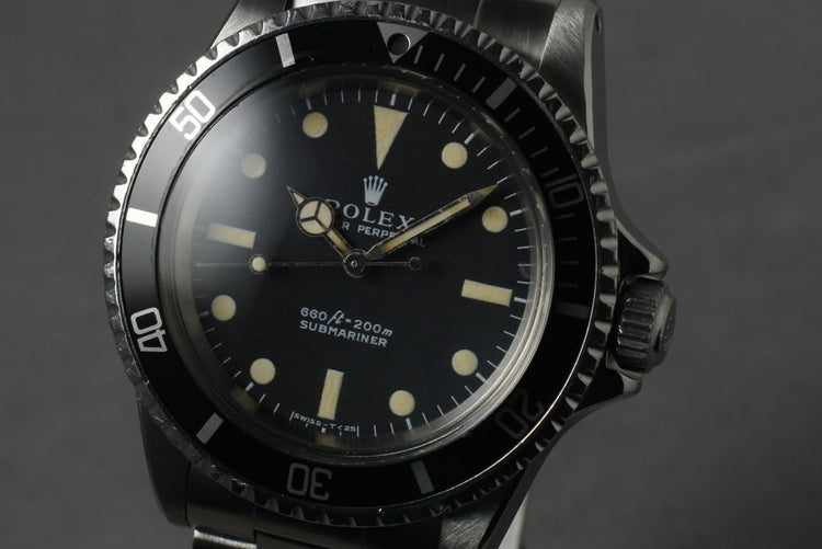1970 Rolex Submariner 5513 with creamy lume