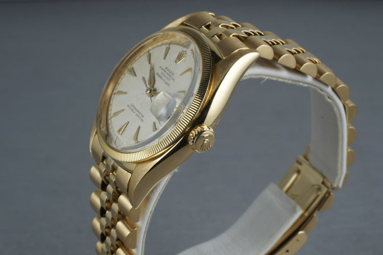 Rolex 18K Gold Datejust 6305 with Roulette date wheel and Serpico Y Laino