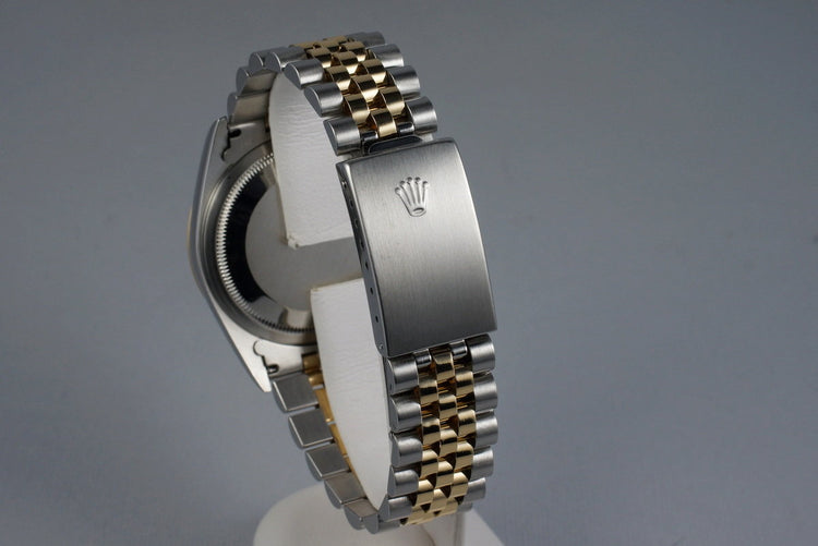 2002 Rolex Two Tone DateJust 16233 Glossy Black Dial