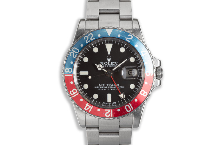 1978 Vintage Rolex GMT-Master 1675 MKV Matte Dial with "Pepsi" Insert