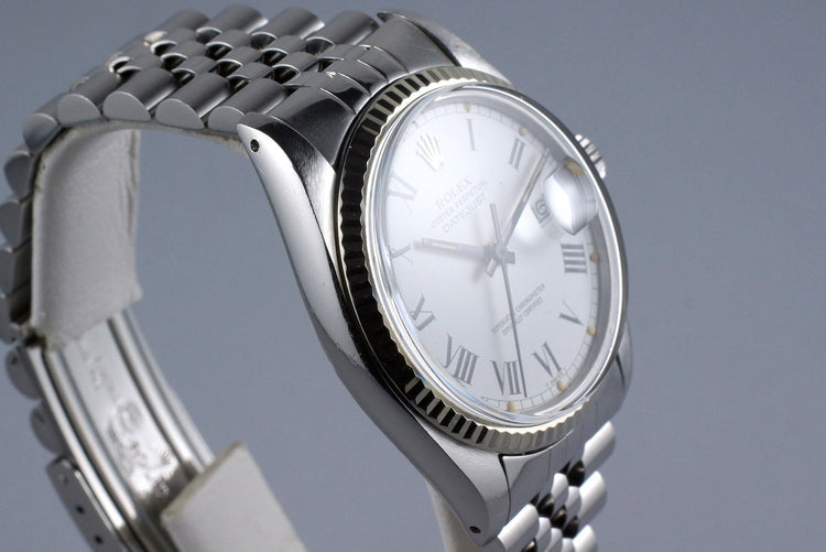 1981 Rolex DateJust 16014 White Roman Dial