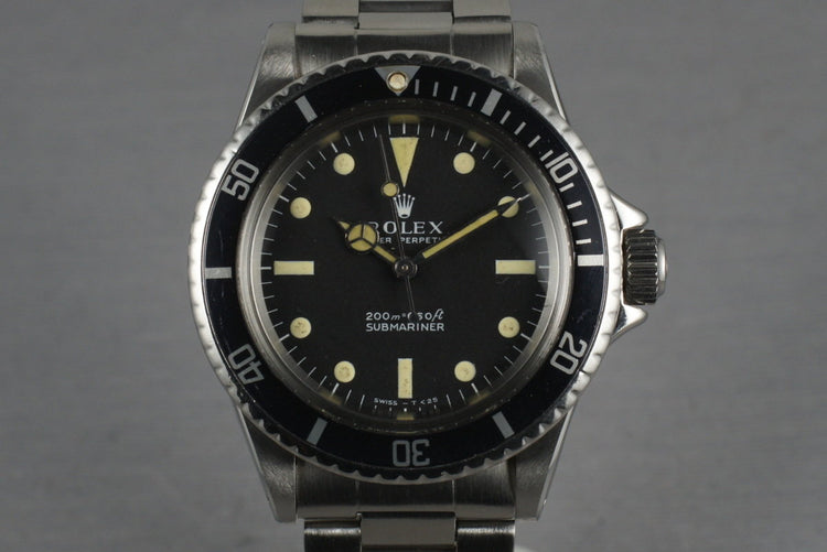 Rolex Submariner 5513 Meters First with Box and Rolex Service Papers